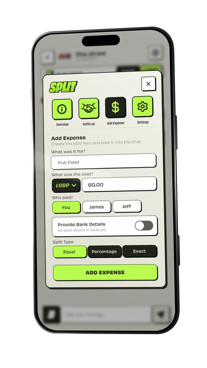 Bump app: Split the cost